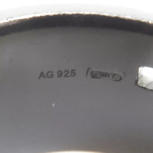 Auth GUCCI G Logo Ring Gunmetal Silver 925 authentic - Picture 5 of 9